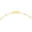 Solid yellow gold beaded station chain with a gold beaded accent evenly spacing out on a cable chain.