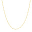 Solid yellow gold beaded station chain with a gold beaded accent evenly spacing out on a cable chain.