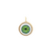 A green hand painted eye set in solid 14k yellow gold. Great as gifts. A unique pedant.