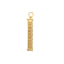 A solid gold time pillar pendant with four sides and words forever, yesterday, today, and tomorrow. A elongated pendant with 360 degree swivel.