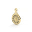 Gold pendant with zodiac symbols on a white background