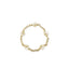 Gold bracelet with pearls on a white background