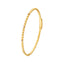 A bamboo linked gold bangle with flex tech for comfort fitting. Set with three diamonds.