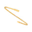 A bamboo linked gold bangle with flex tech for comfort fitting. Set with three diamonds.