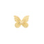 A pair of butterfly studs with ray pattern engraving