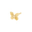 A pair of butterfly studs with ray pattern engraving