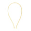 A gold chain features half paperclip link and half double cable chain links. Finished with round loop ends to be paired with connector locks.