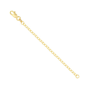 This is a short chain with a jump ring end and lobster clasp end. It is meant to used as an extender on a necklace clasp, making it longer whenever you wish.
