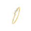 Gold ring with small diamonds on a white background