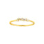 Gold ring with small diamonds on a white background