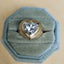 Solid gold heart signet ring with diamond