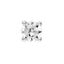 A classic four prong one carat diamond stud in white gold.