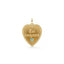 Gold heart-shaped pendant with 'Toi toujours' engraving on a white background