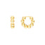 A hinged huggie earrings with a beaded design. Eight round gold beads hugging your ear lobe for a simple yet eye catching look. 