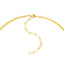 A tube collar choker necklace with a paperclip chain adjustment closure.