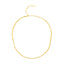 A tube collar choker necklace with a paperclip chain adjustment closure.