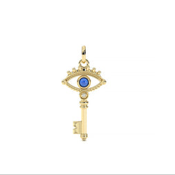 Small Evil Eye Key