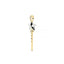 Gold and silver star-shaped pendant on a white background