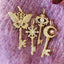 Gold key pendants