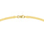 A flat gold herring bone chain necklace, the perfect size, in yellow gold. This chain has a lobster clasp closure