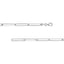 A elongated paper clip link chain with elongated oval links. Made in silver with lobster clasp. 