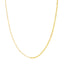 Gold chain necklace on a white background