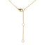 Clasp of the necklace chain with clasp and three adjustable loops. 