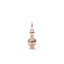 Rose gold pendant on a white background