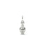 Silver pendant on a white background