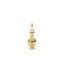 Gold pendant on a white background
