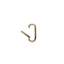A jewelry necklace connector made of yellow gold and oval shaped design. The connector has snap closure and flat edge. 