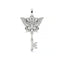 Butterfly key pendant on a white background