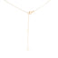Showing the clasp of this pink opal pendant necklace. The chain is dainty and has 3 loops for length adjustments.