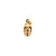 A solid gold skull with negative space eye socket and nose. This small charm is beautifully proportioned makes a great gift. 