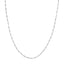 A classic silver figaro chain with three curb links and one oval in in alternate pattern. Great for everyday wear, finished with a lobster clasp.