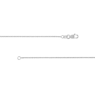 A everyday cable chain made in silver with lobster clasp. The links are cable links. 