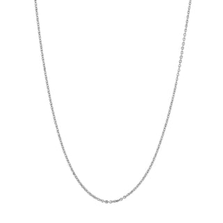 A everyday cable chain made in silver with lobster clasp. The links are cable links. 
