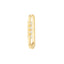 A elongated oval carabiner lock with four diamonds bezel set on one side. Featuring a push spring lock. 