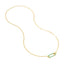 An elongated hexagon shape with turquoise enamel and a diamond bezel set off center. Spring push lock design. 