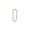 A elongated hex lock connector with pave diamonds set on the face. Easy to use spring push clasp. 
