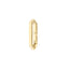 A elongated hex lock connector with pave diamonds set on the face. Easy to use spring push clasp. 