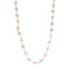 Pearl necklace with gold chain on a white background