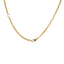 A custom number necklace in old school English font. Attached to a heavy curb chain with a lobster clasp. 