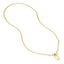 Product picture of a open loop curb chain. This curb chain has two round loops on both ends, best when worn with connectors or locks, making it ideal to crate new styles. Shown with rectangle lock.