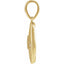Gold pendant on a white background