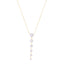 Pearl necklace with gold chain on a white background