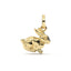 Gold rabbit pendant on a white background