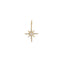 A small white sapphire encrusted eight pointed star pendant. 
