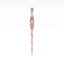 Decorative hairpin with rose gold and silver design on a white background
