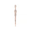 Rose gold earring with diamond accents on a white background